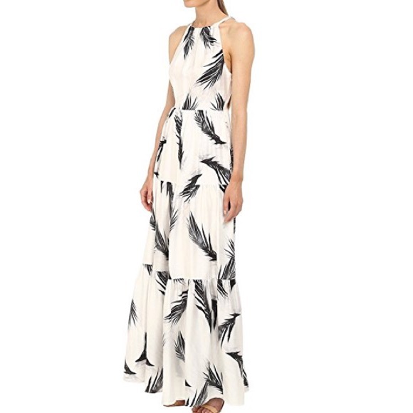 ZAC Zac Posen Dresses & Skirts - ZAC Zac Posen Palm Printed Maeve Maxi Silk Dress 0